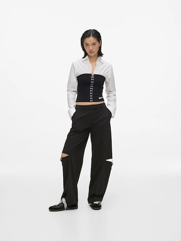 KARL LAGERFELD JEANS Normální Kalhoty – černá: přední strana