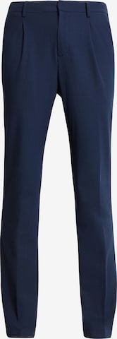 Boggi Milano Slim fit Pleated Pants in Blue: front