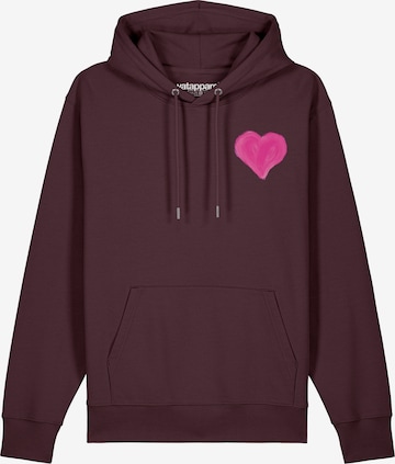 Watapparel Sweatshirt 'Pink Heart' in Rot: Vorderseite