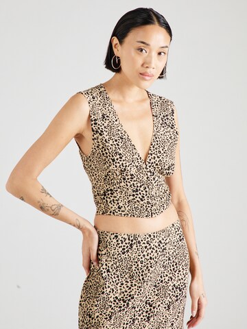 Tommy Jeans Top in Beige: front