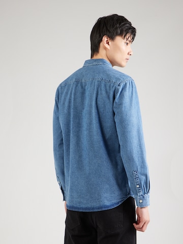 QS Regular fit Button Up Shirt in Blue