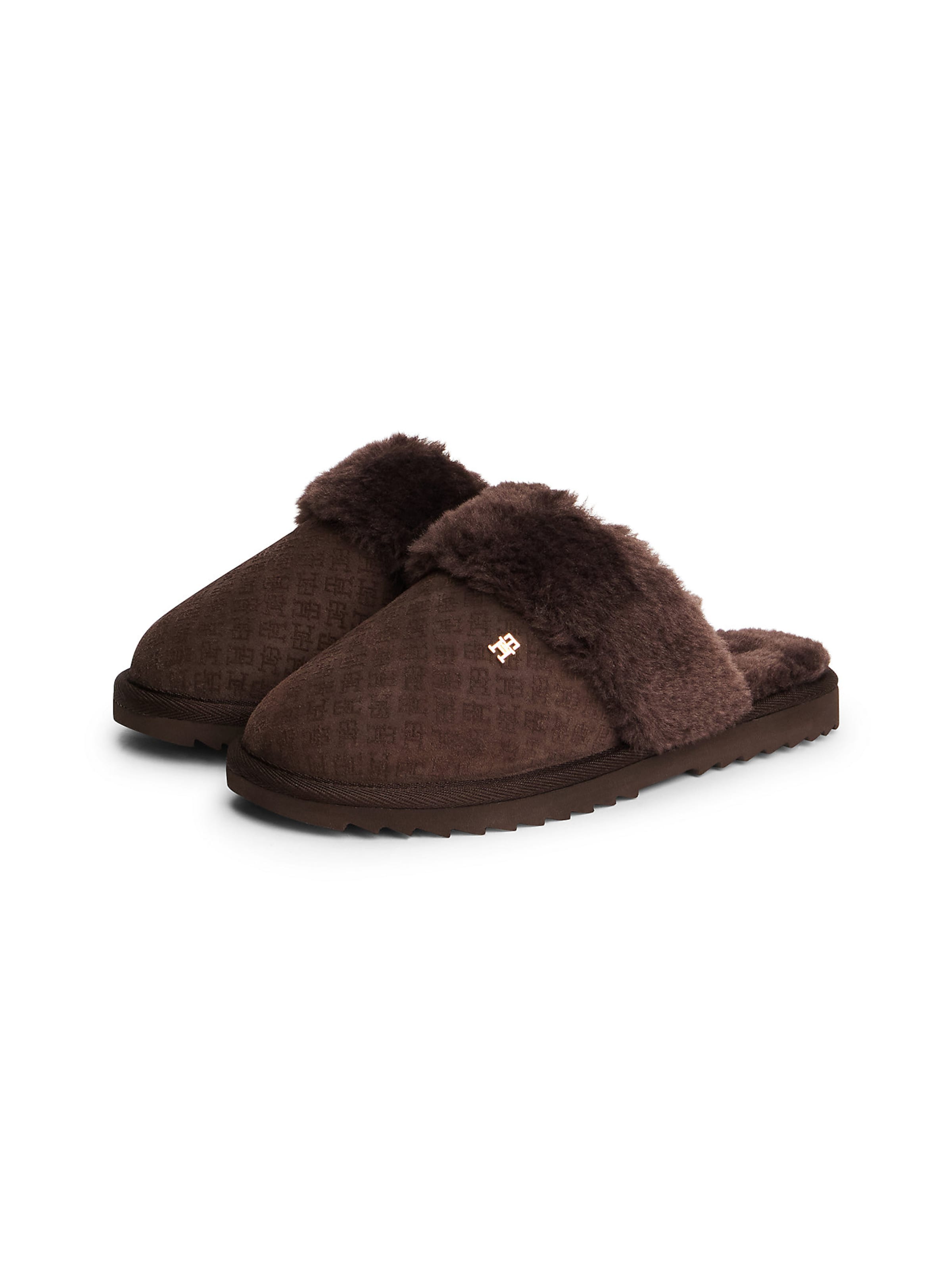 TOMMY HILFIGER Hausschuh in Braun