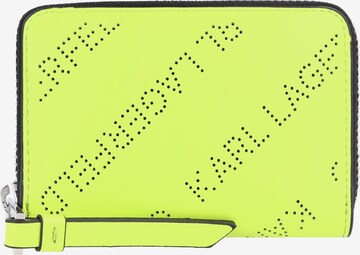 Karl Lagerfeld Wallet 'Punched' in Green: front