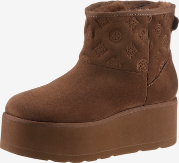 GUESS Ankle Boots in Brown: front