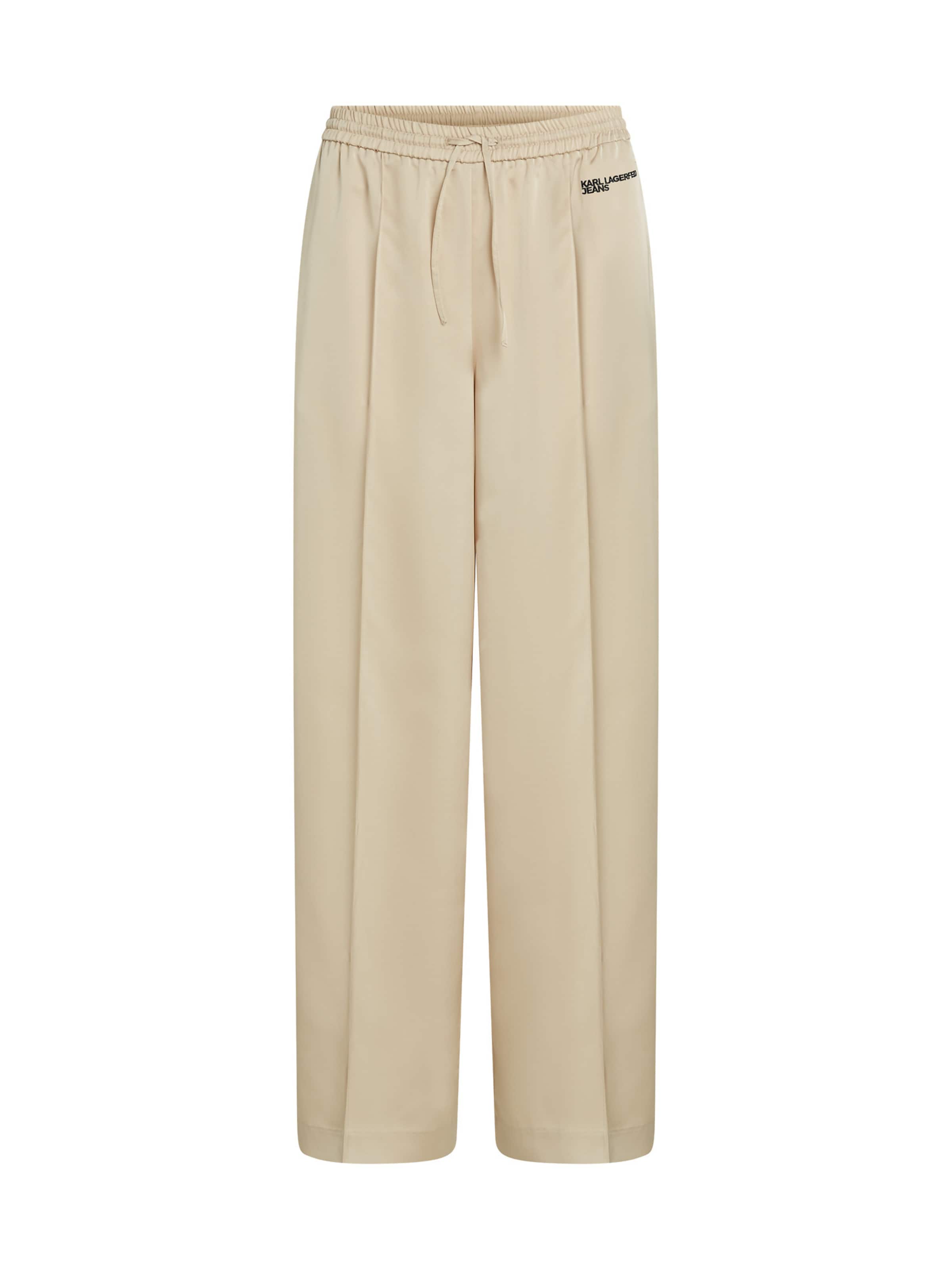 Wide leg Pantaloni di KARL LAGERFELD JEANS in beige: frontale