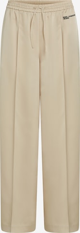 smėlio KARL LAGERFELD JEANS Plačios klešnės Kelnės: priekis