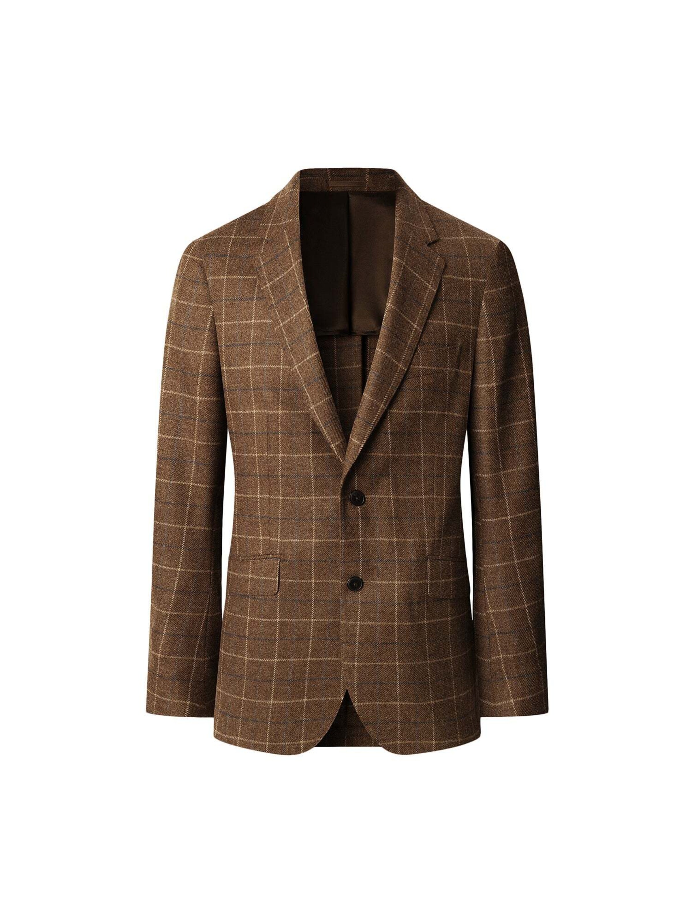 Hackett London Veste de costume en beige / marine / marron, Vue avec produit