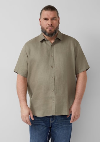 s.Oliver Regular fit Button Up Shirt in Green: front