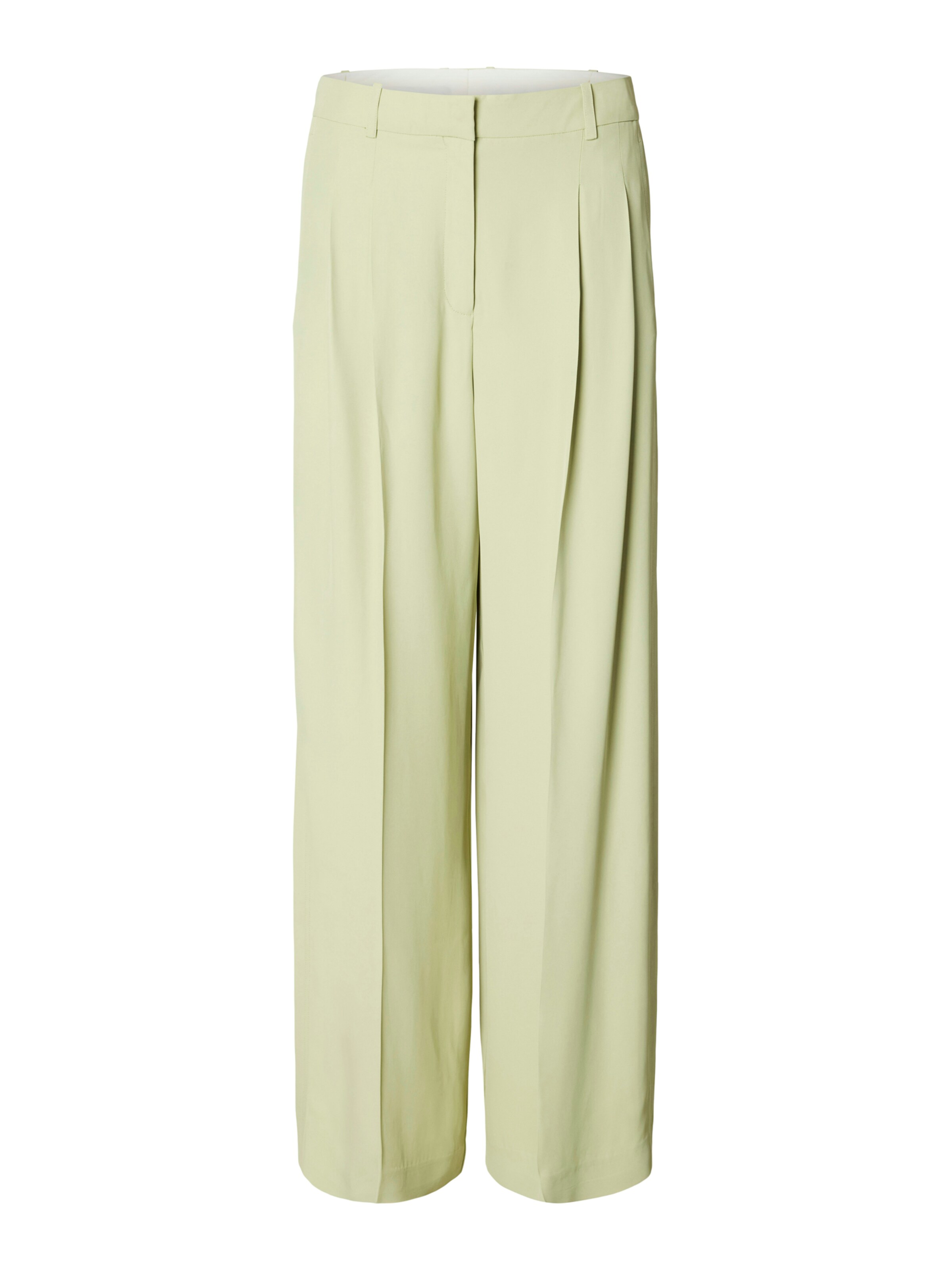SELECTED Брюки со складками 'SLFELLIE' в Зеленый: спереди