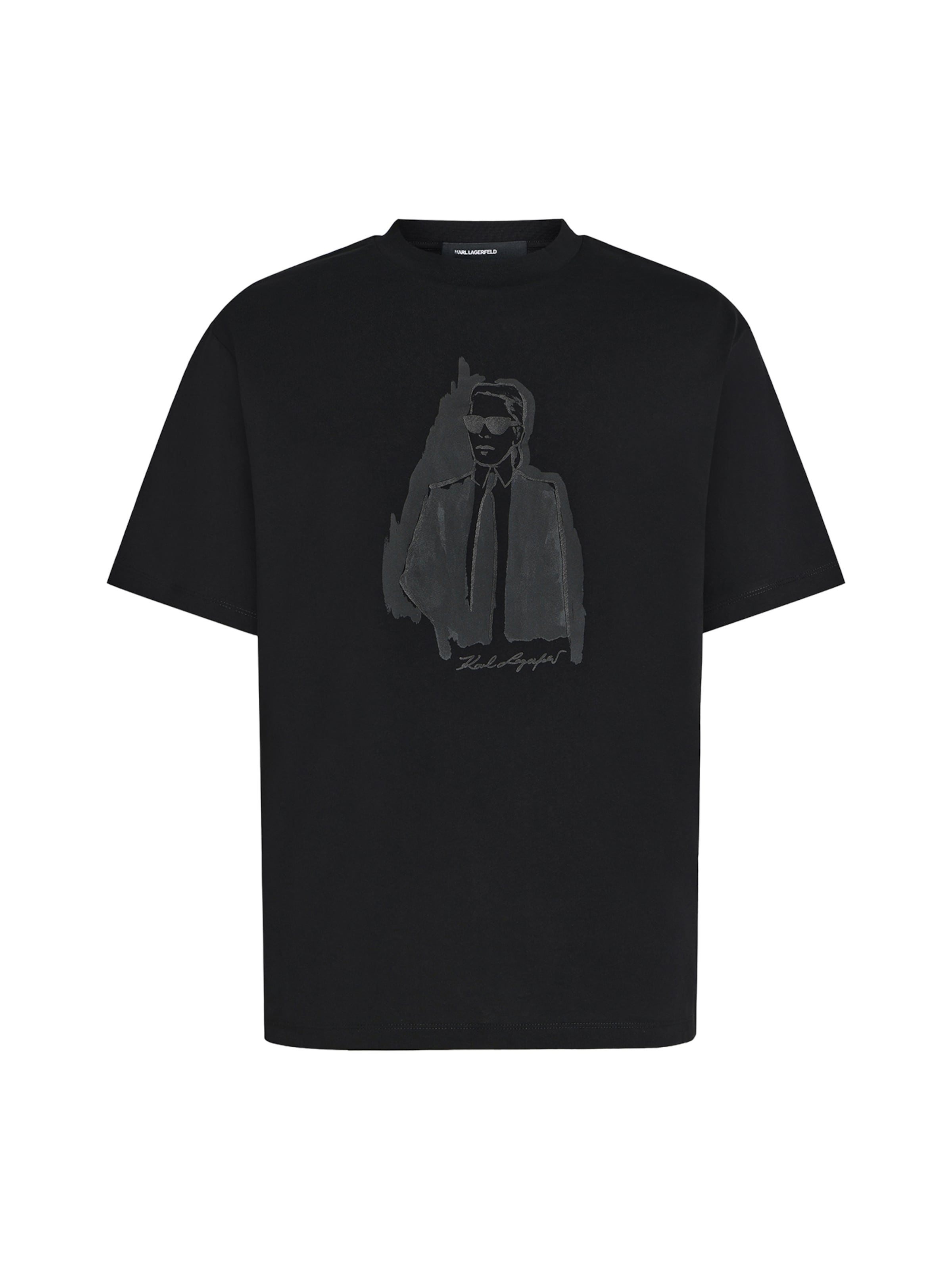 Maglietta di Karl Lagerfeld in nero: frontale