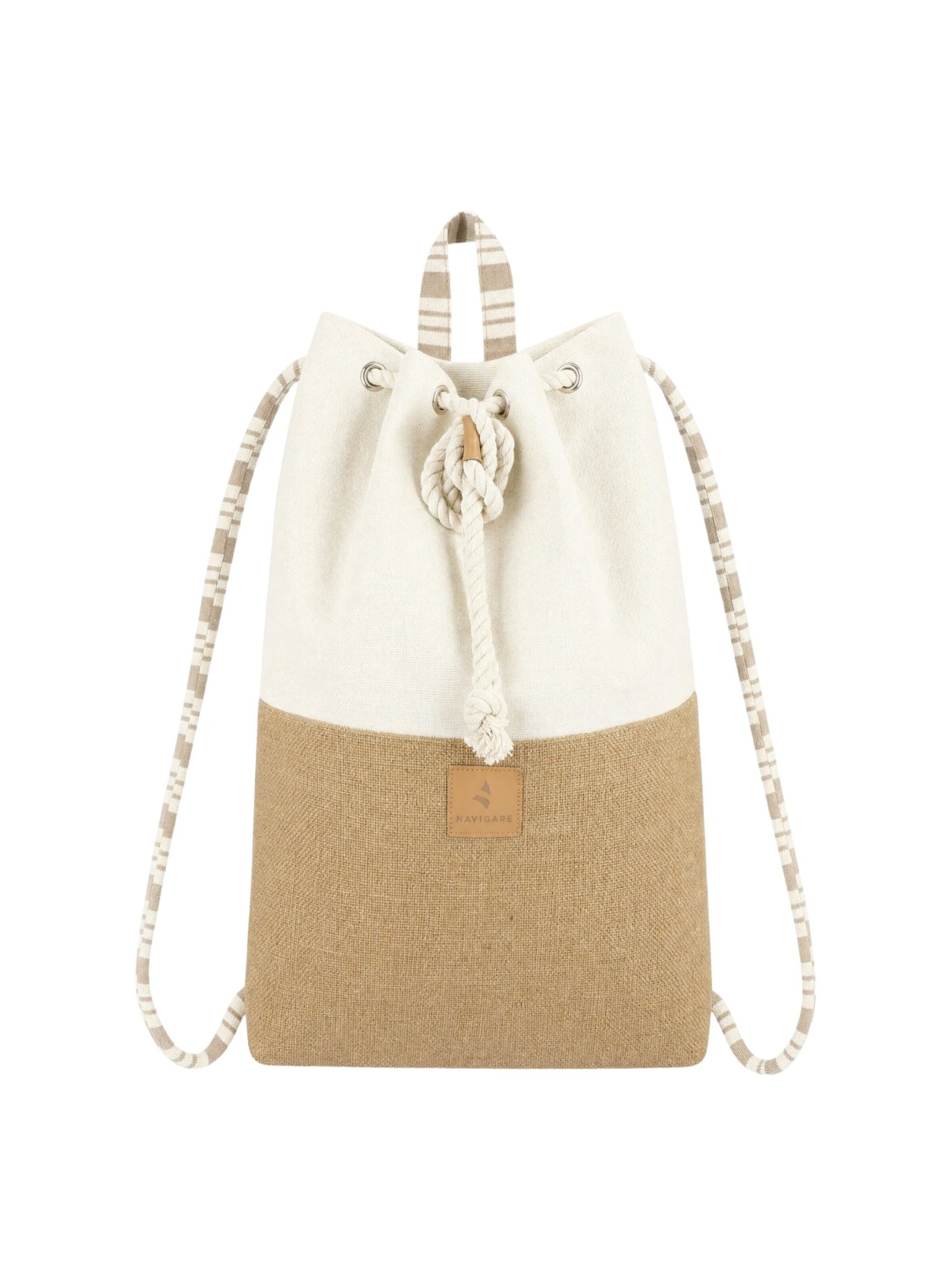 Borsa a mano di Navigare in beige: frontale