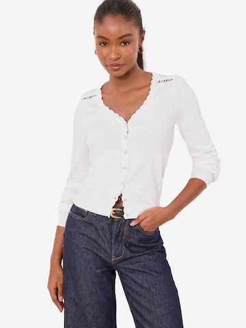 Cardigan Lipsy en blanc : devant