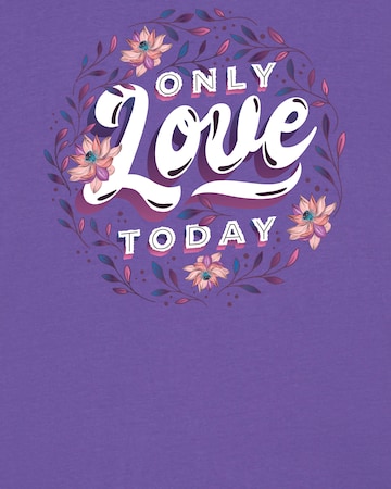 Watapparel Shirt 'Only love today' in Purple