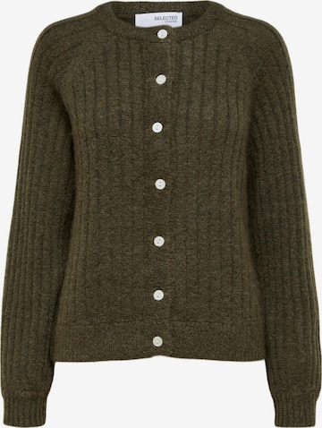 SELECTED FEMME Knit Cardigan 'Mola' in Green: front