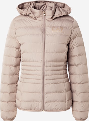 EA7 Emporio Armani Зимно яке в сиво: отпред