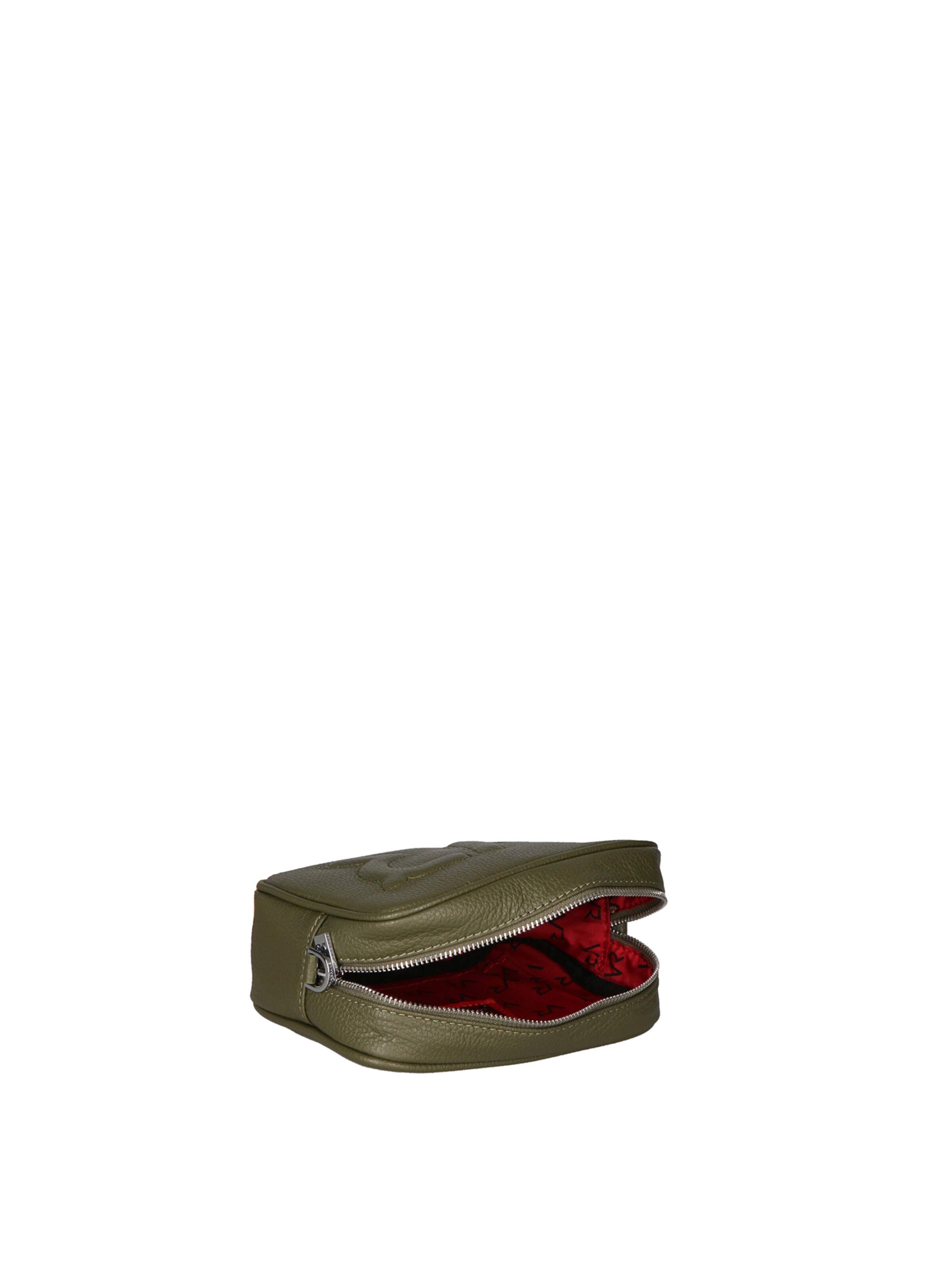 Borsa a tracolla 'Borsa a Tracolla Donna Pelle Virginia Rhinè Zip' di Virginia Rhinè in verde