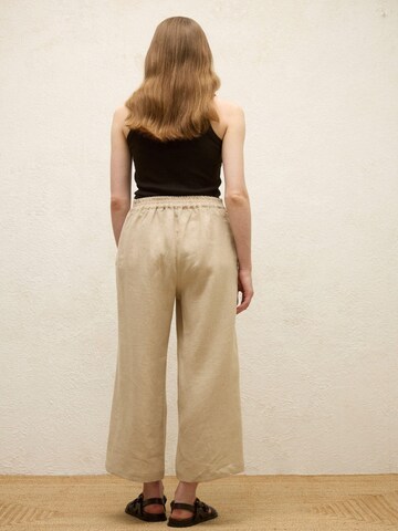 MANUKA Wide Leg Hose in Beige