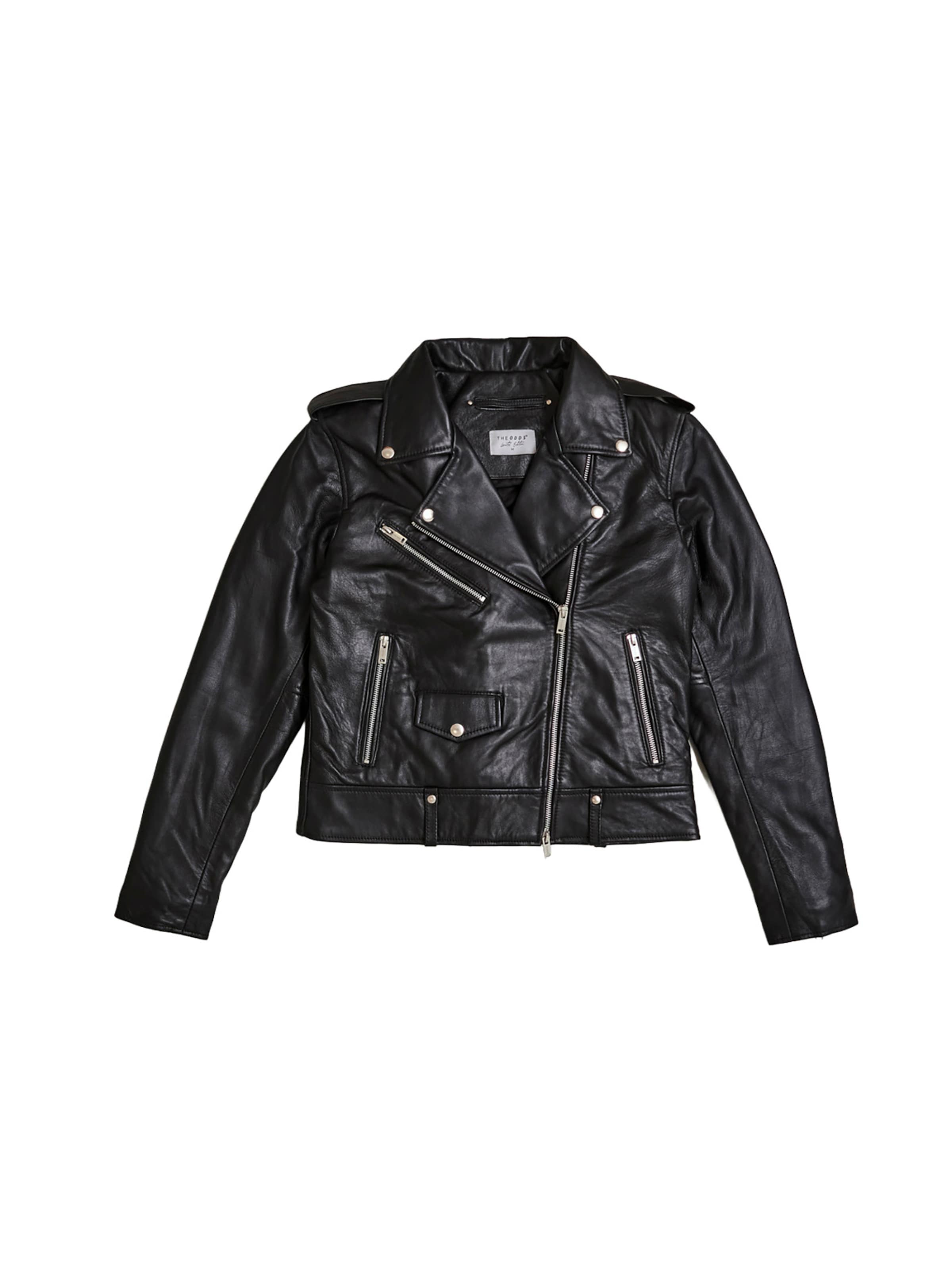 THE ODDS Between-season jacket 'Carbon Matte Leather Jacket Women/ LMTD Edition' in Black: front