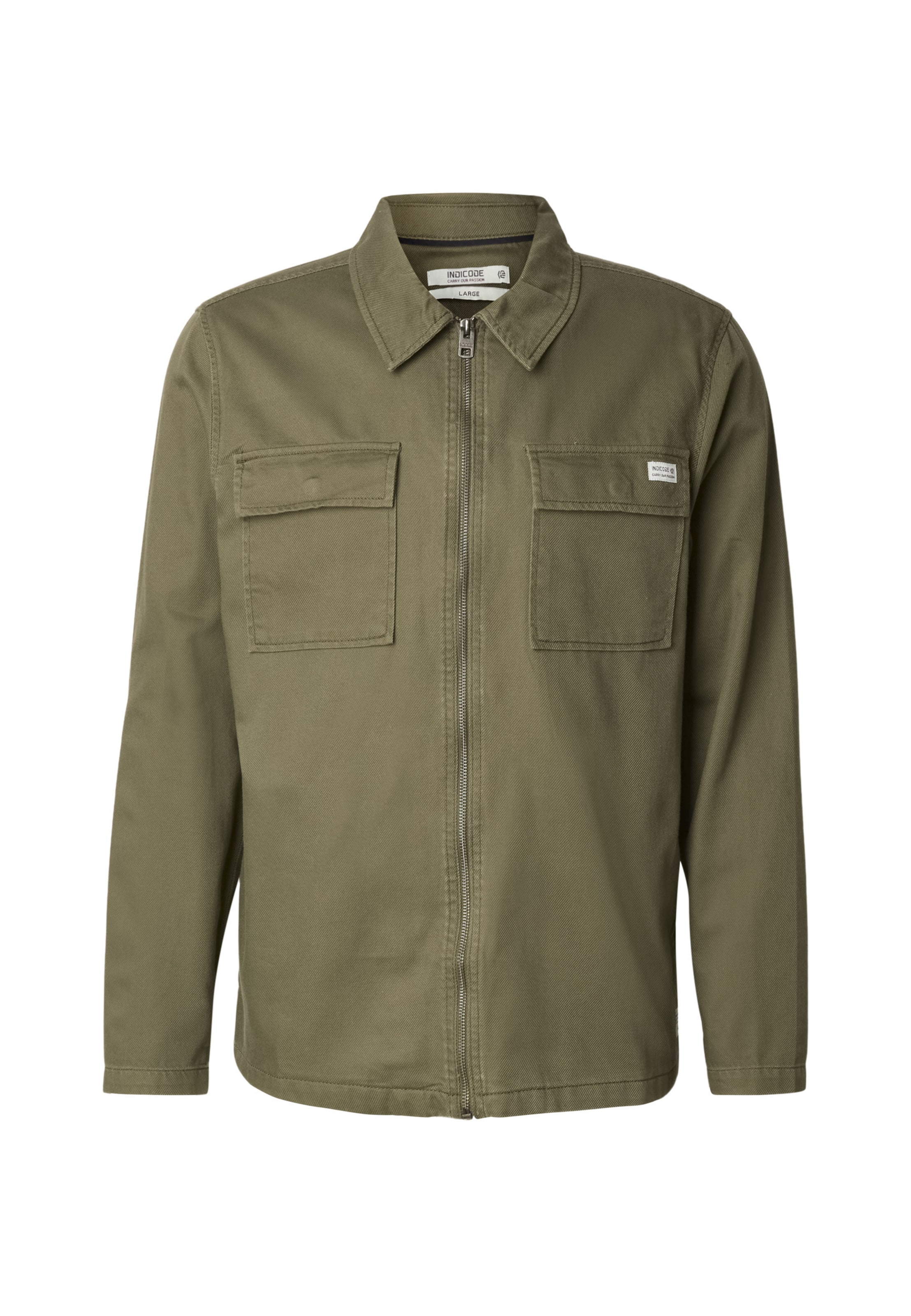 INDICODE JEANS Regular Fit Hemd 'Melaton' in Grün: Vorderseite