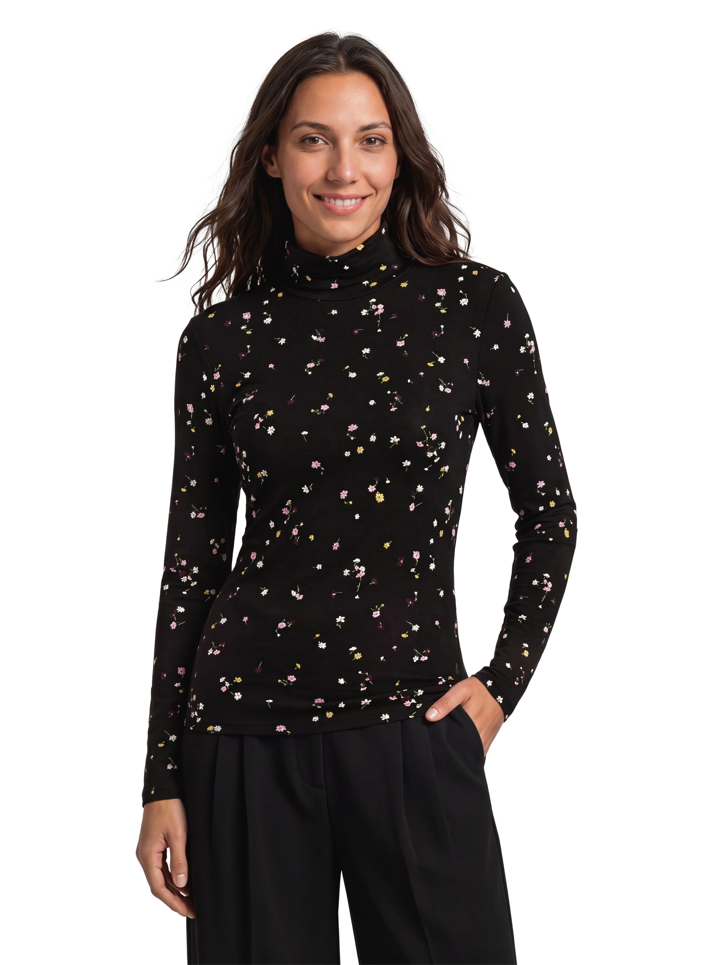 TOM TAILOR DENIM - Camiseta en negro: frente