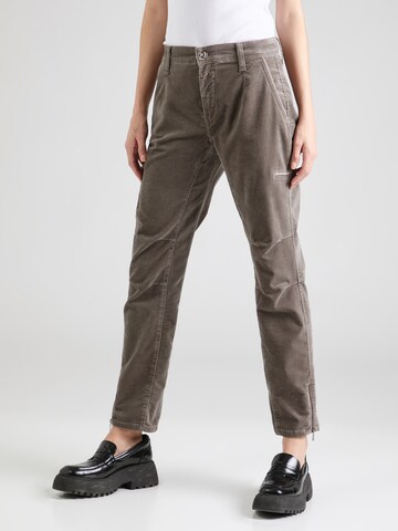 Coupe slim Pantalon 'Rich' MAC en gris : devant