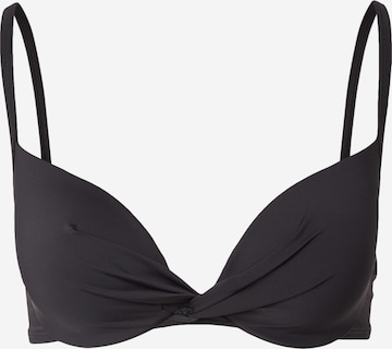 HunkemöllerPush-up Bikini gornji dio - crna boja: prednji dio