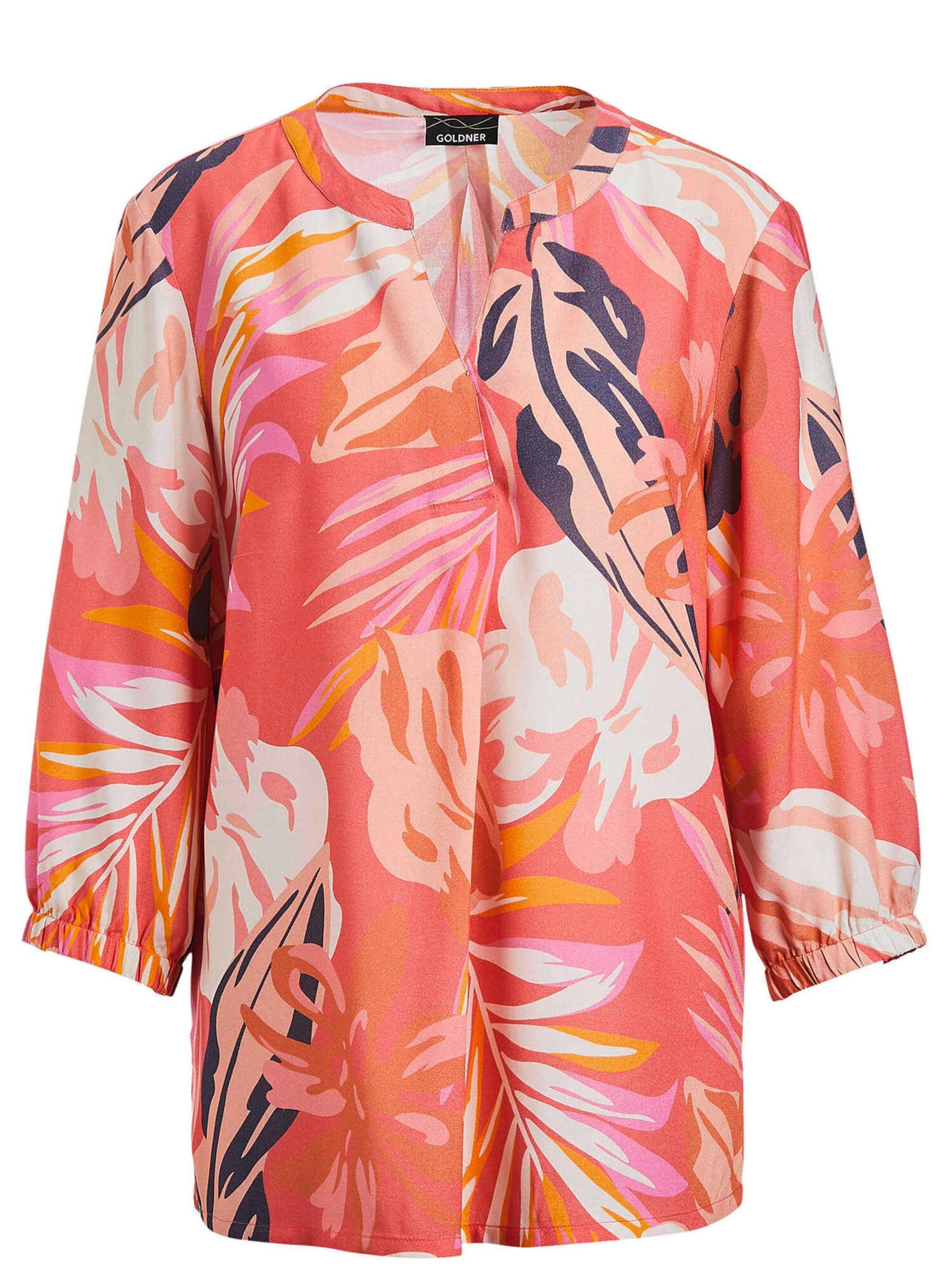 Goldner Chemisier en bleu foncé / corail / pêche / blanc, Vue avec produit