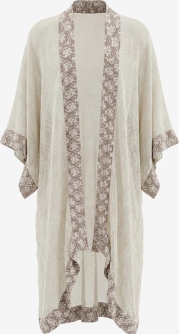 Shop Karey Kimono 'Ethereal Block Kimono' in Grey: front