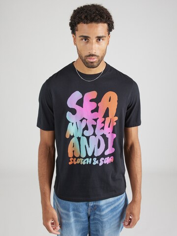 melns SCOTCH & SODA T-Krekls: no priekšpuses