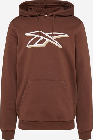 Reebok Athletic Sweatshirt 'VECTOR PACK' in Brown: front