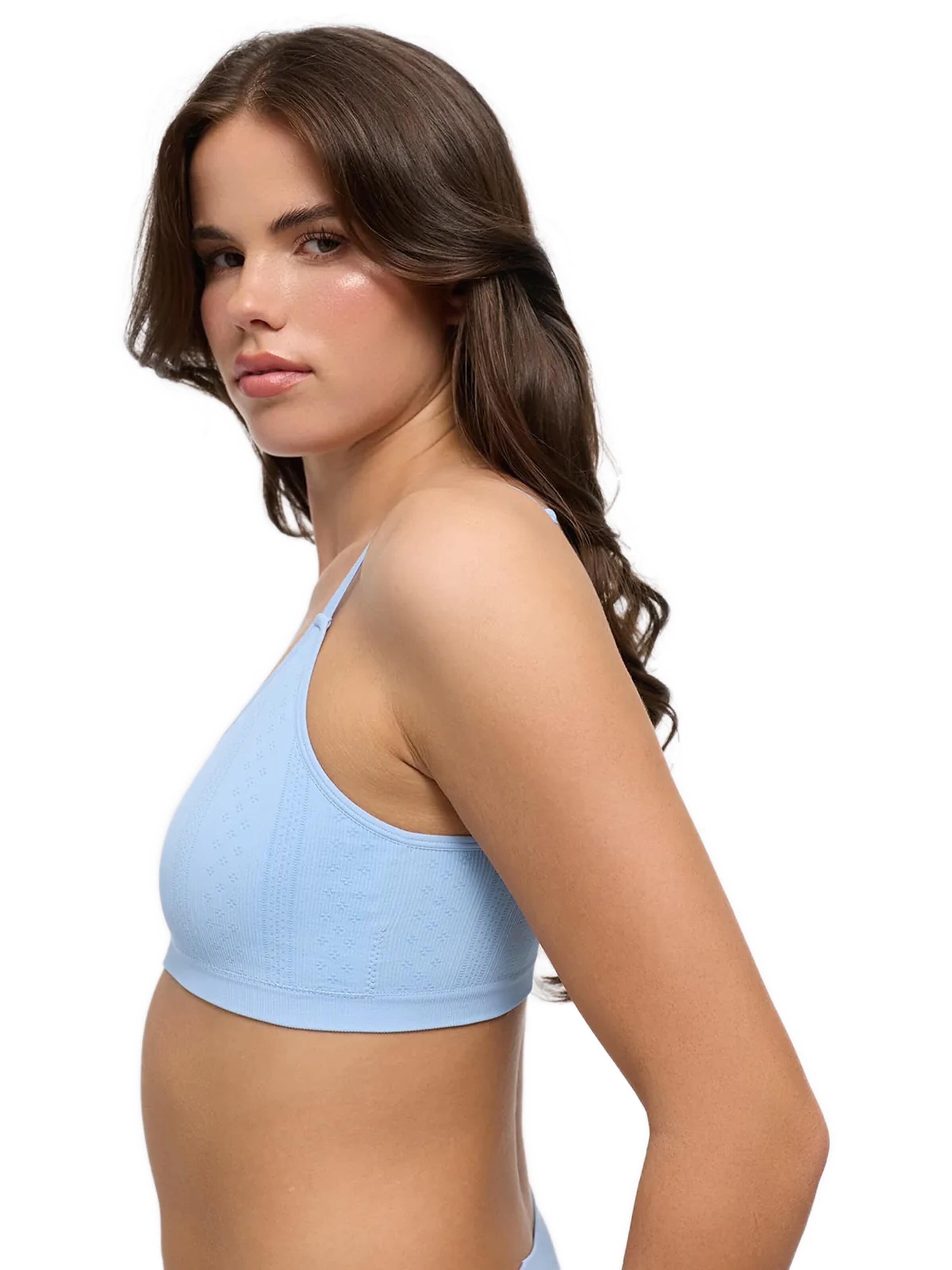 cfab Bustier BH 'Jacquard Bralette' in Blauw