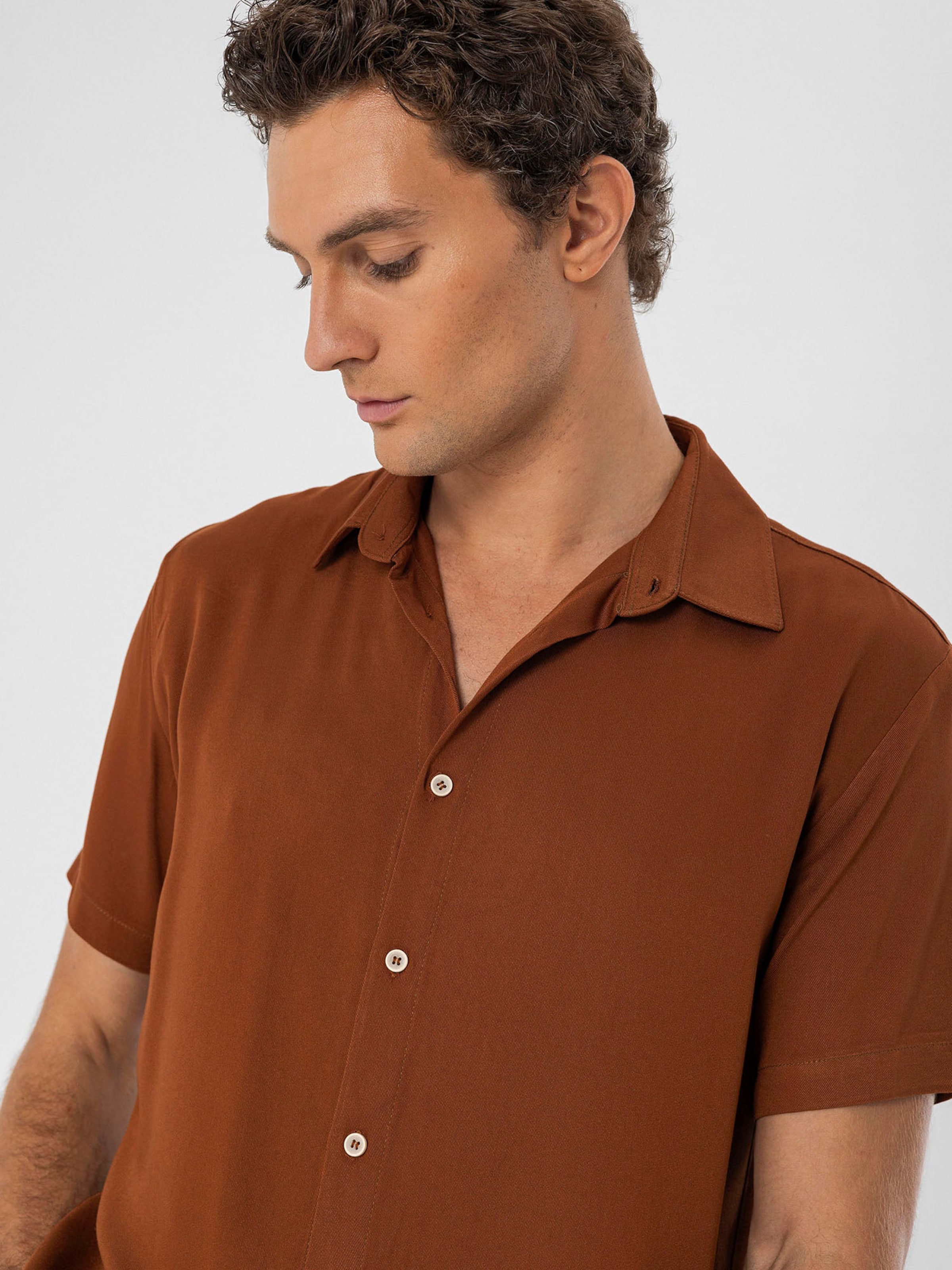 Roestbruin overhemd new arrivals