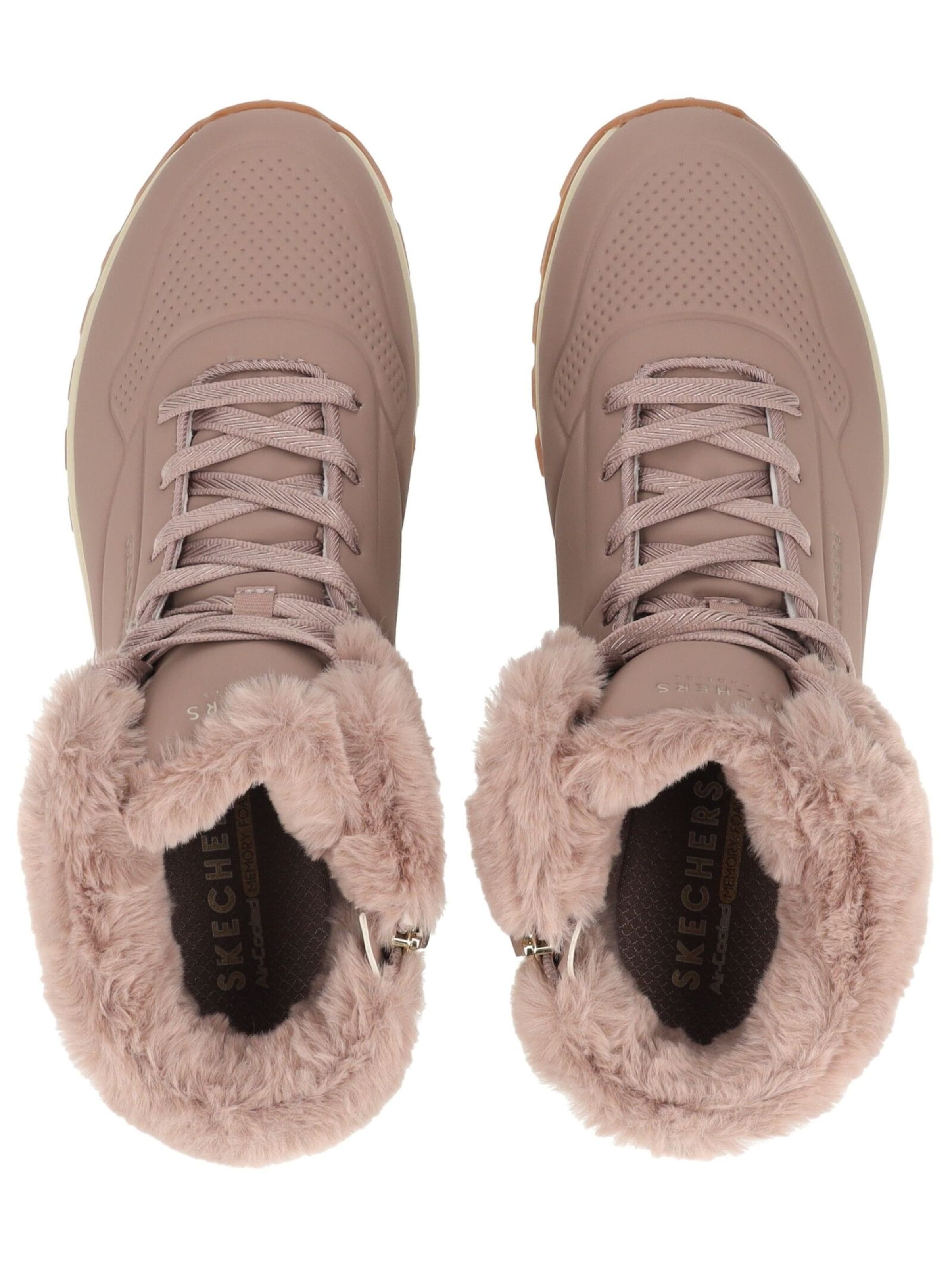 SKECHERS Schnürstiefelette in Beige