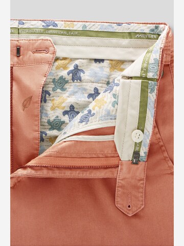 MEYER Regular Hose 'FLEX BAUMWOLL CHINO' in Orange