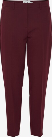 ICHI Pleated Pants 'IHLEXI' in Red: front