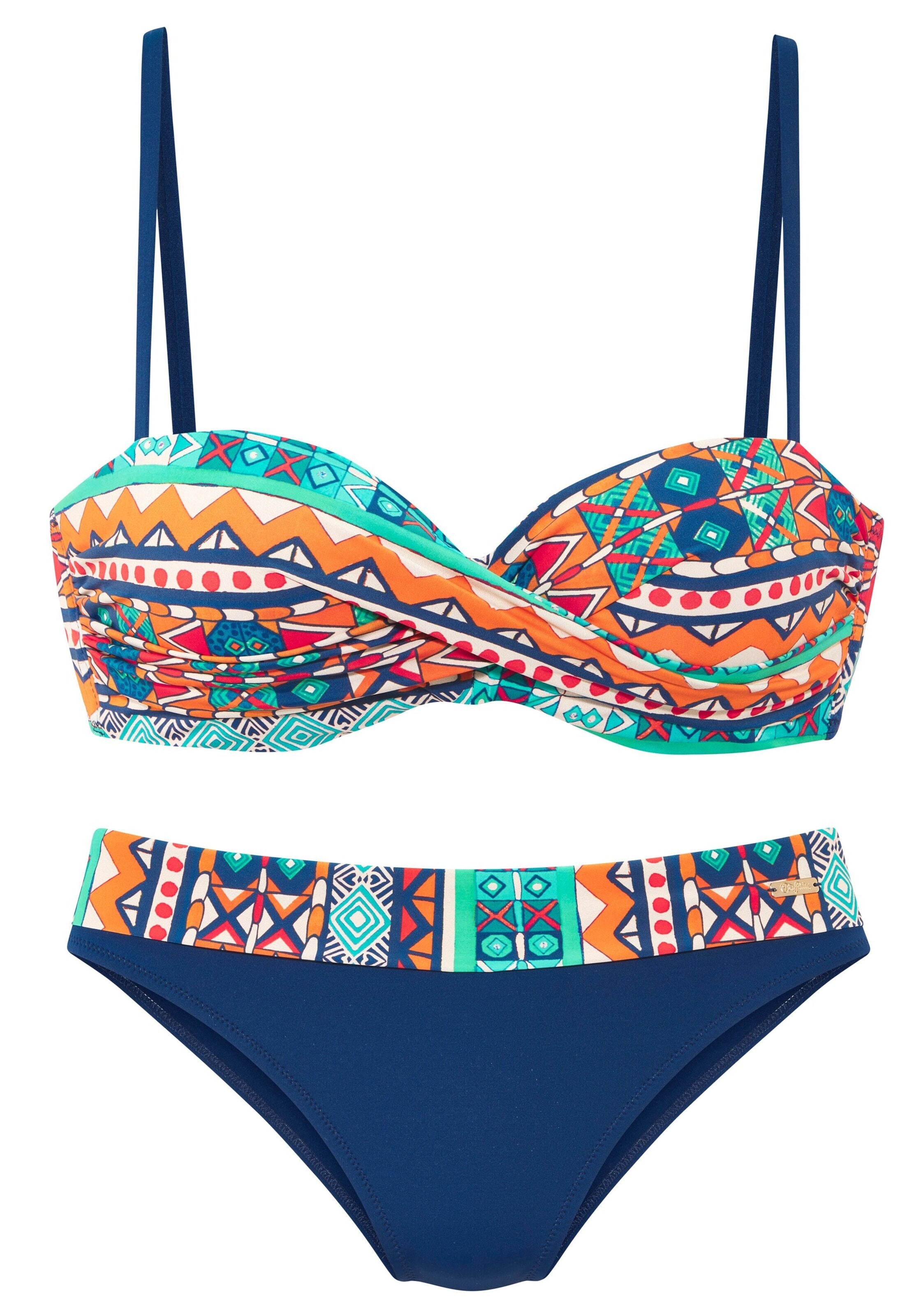 BUFFALO Bandeau Bikini in Blue: front
