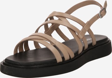 VAGABOND SHOEMAKERS Strap Sandals 'CONNIE' in Brown: front