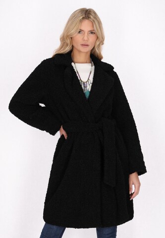 usha FESTIVAL Between-seasons coat in Black: front