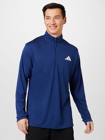 ADIDAS PERFORMANCE - Camisa funcionais 'Train Essentials Seasonal Long' em azul: frente