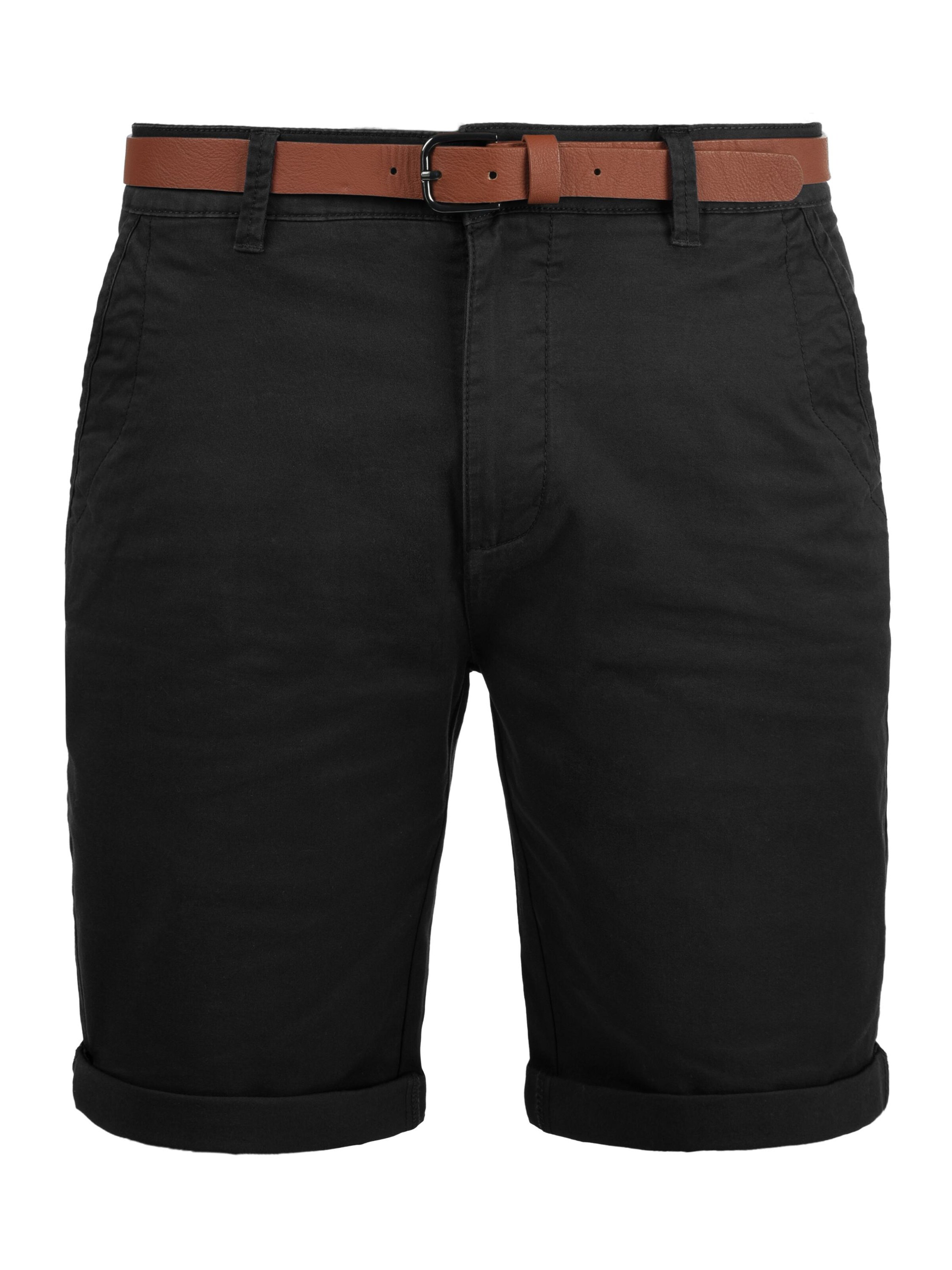 !Solid Chinoshorts 'Montijo' in Schwarz: Vorderseite