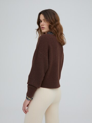 EDITED Knit Cardigan 'Ronja' in Brown