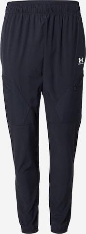 UNDER ARMOUR Zwężany krój Spodnie sportowe 'Challenger' w kolorze czarny: przód