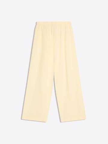 Bershka Szeroka nogawka Spodnie w kolorze żółty