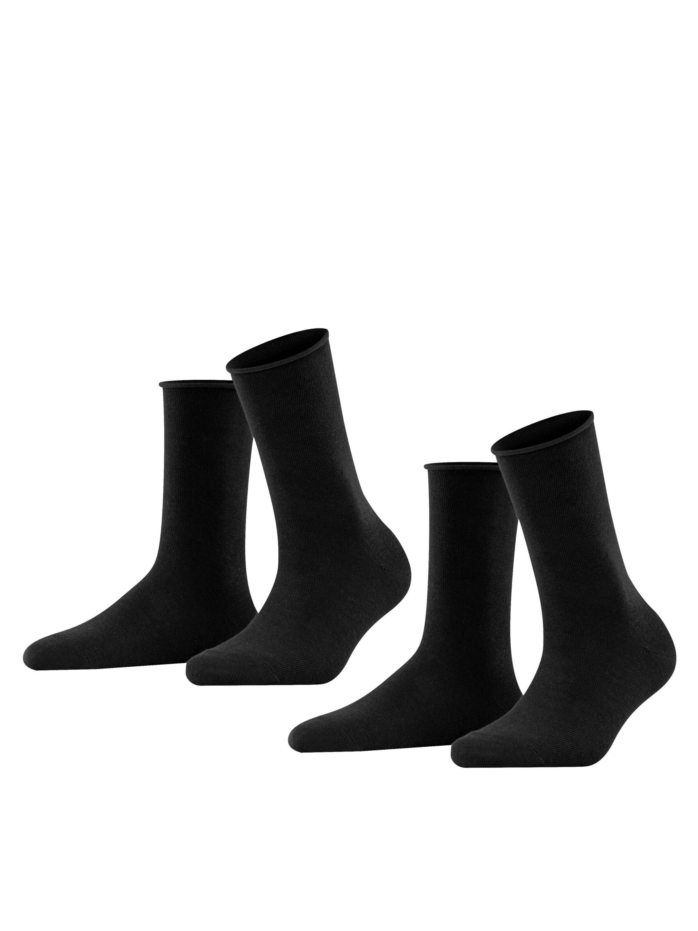 FALKE Socken 'Happy 2-Pack'‌ in Schwarz: Vorderseite