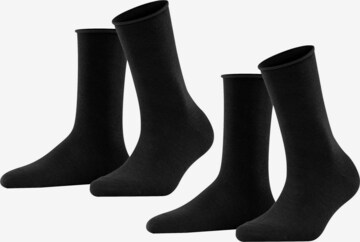 FALKE Socken 'Happy 2-Pack' in Schwarz: Vorderseite
