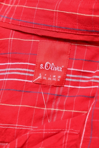 s.Oliver Button Up Shirt in XXL in Red