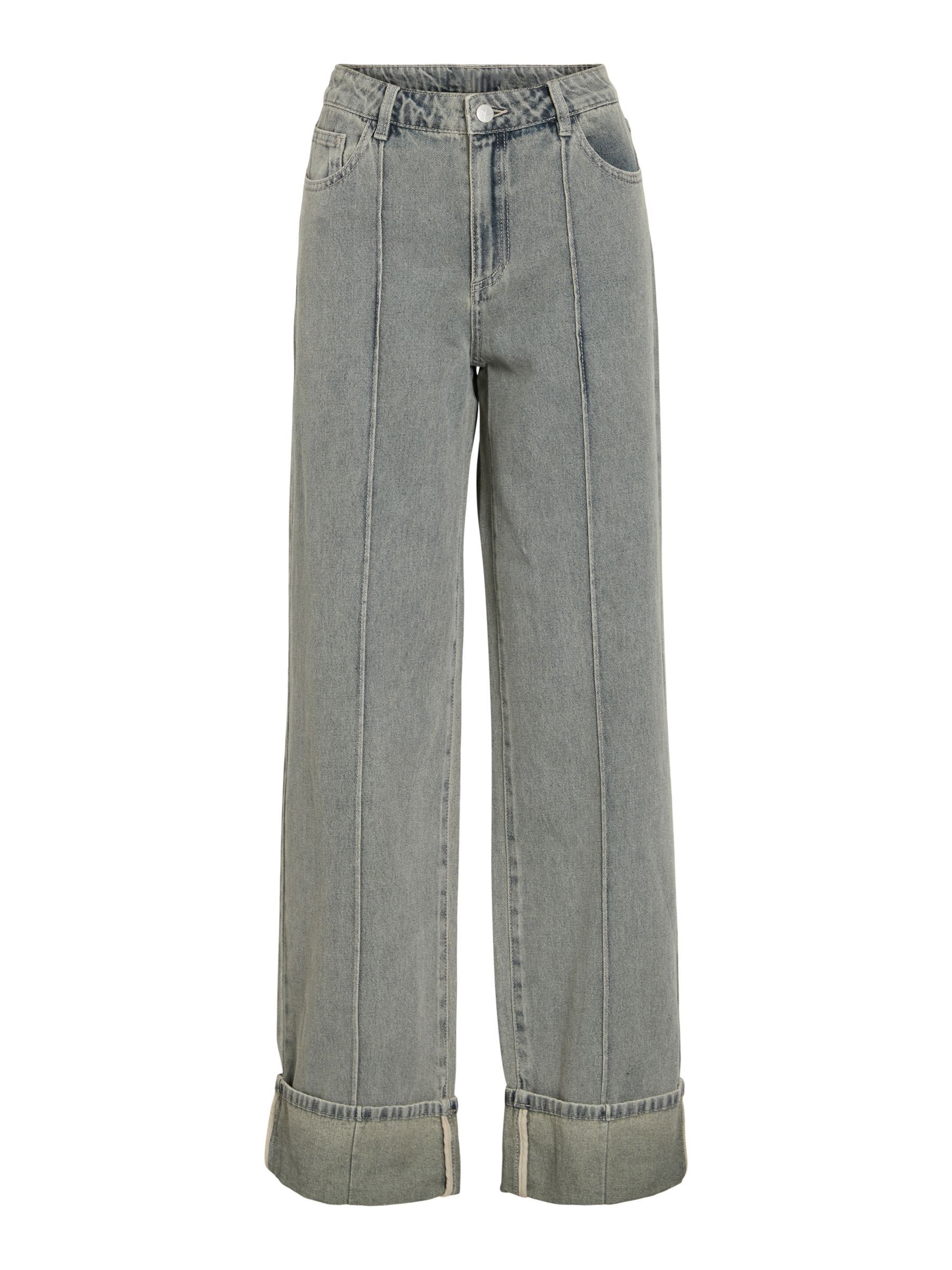 ROUGE EDIT Wide Leg Jeans in Blau: Vorderseite