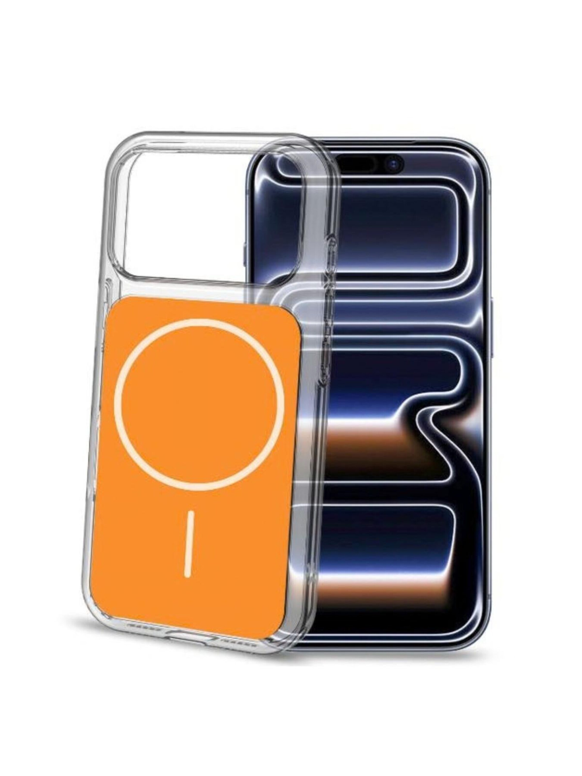 Protection pour Smartphone 'Celly MATCHMAG Slim, protective, compatible with MagSafe technology for Apple iPhone 17 Pro Max' Celly en orange : devant