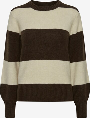 ICHI Sweater 'Eden' in Brown: front