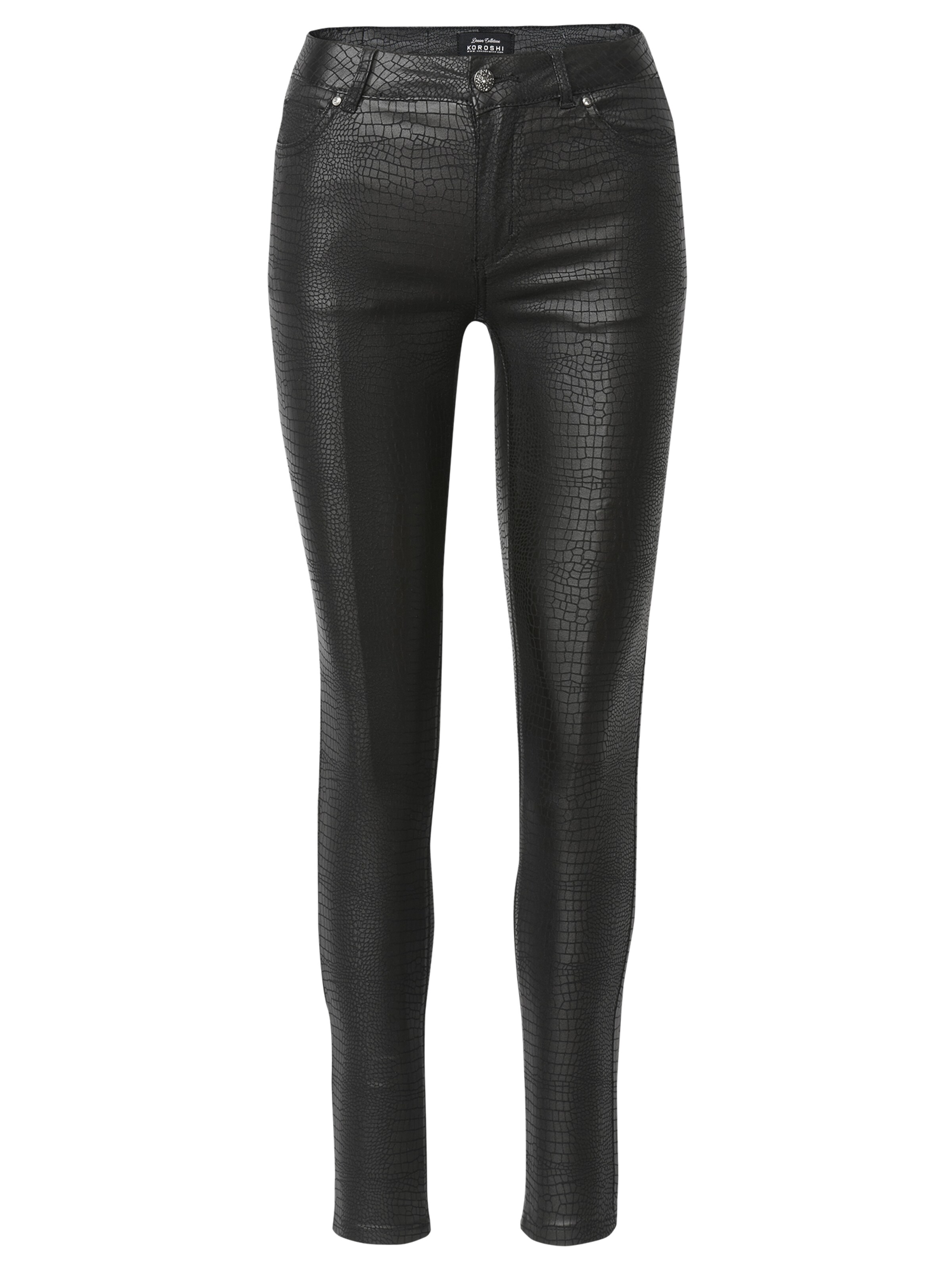 KOROSHI Slimfit Nadrág - fekete: elől